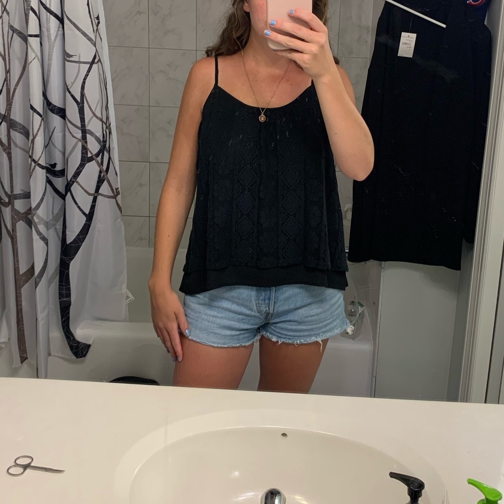 Black tank top